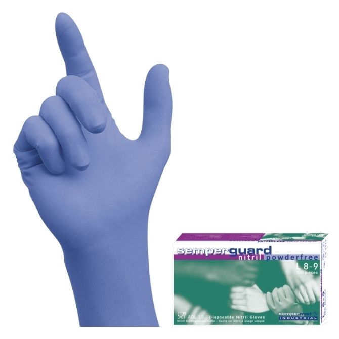 Nitril-Einweghandschuh, blau