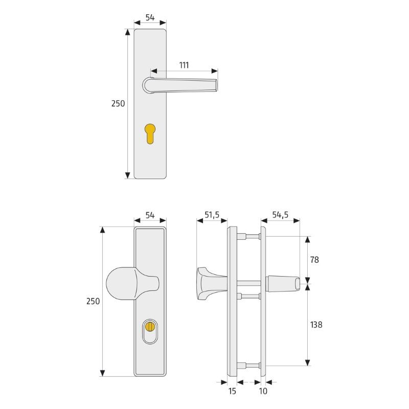 ABUS Sicherheitsbeschlag "KLZS 714 F2"