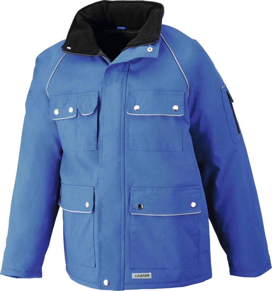 Planam Canvas Winterjacke, Kornblumenblau, Gr. S