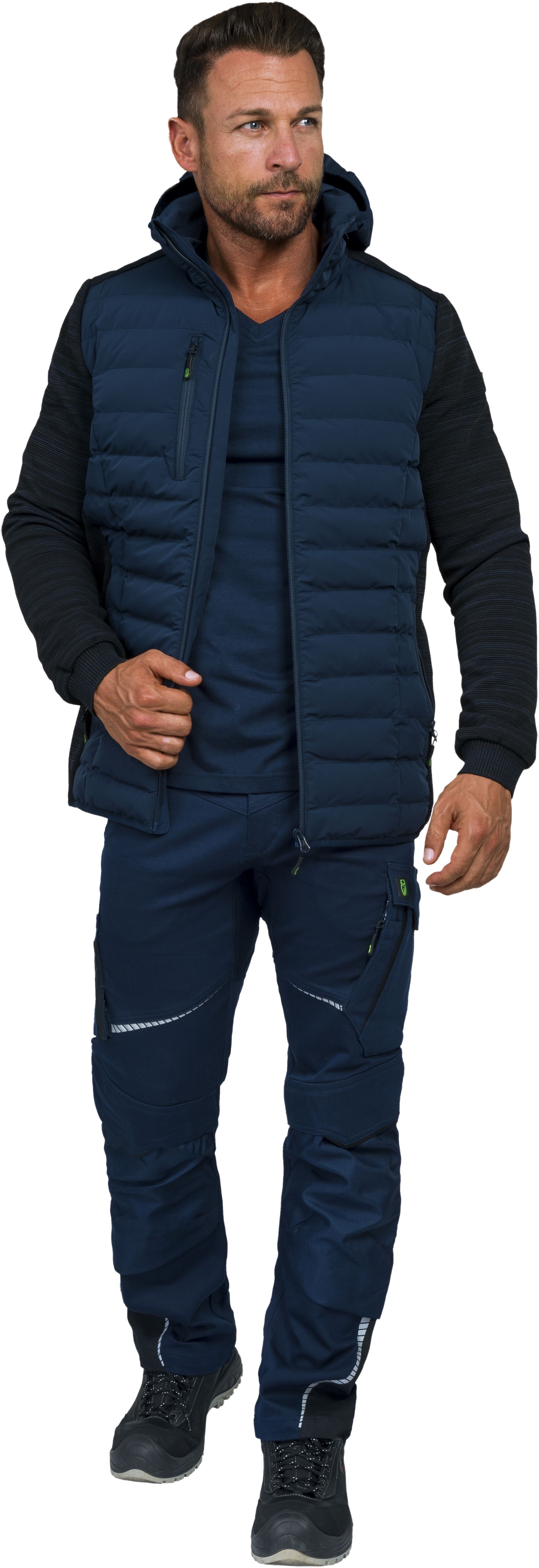 Leibwächter Casual Herren-Arbeitsjacke, Blau, Gr. L