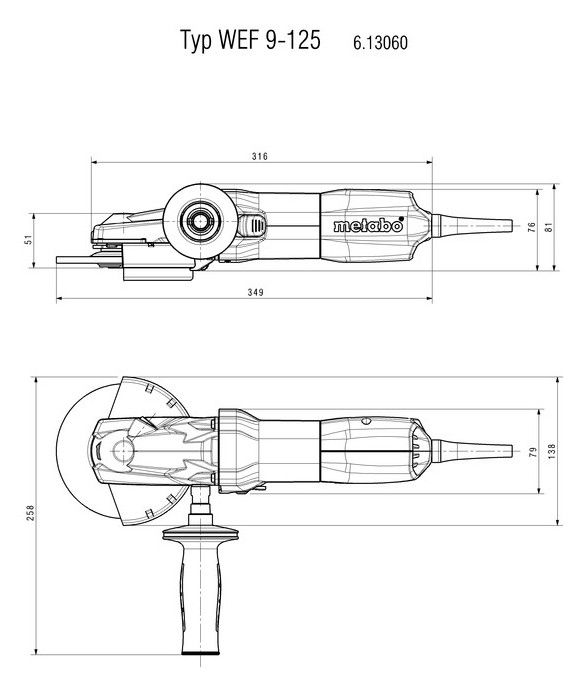 METABO Winkelschleifer, Ø: 125mm