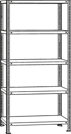 Schraubregal GR 70 kg 2000x1000x400mm 5Böd verz