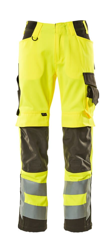 Hose mit Knietaschen MASCOT® Kendal Hi-vis Gelb/Dunkelanthrazit, 76C46