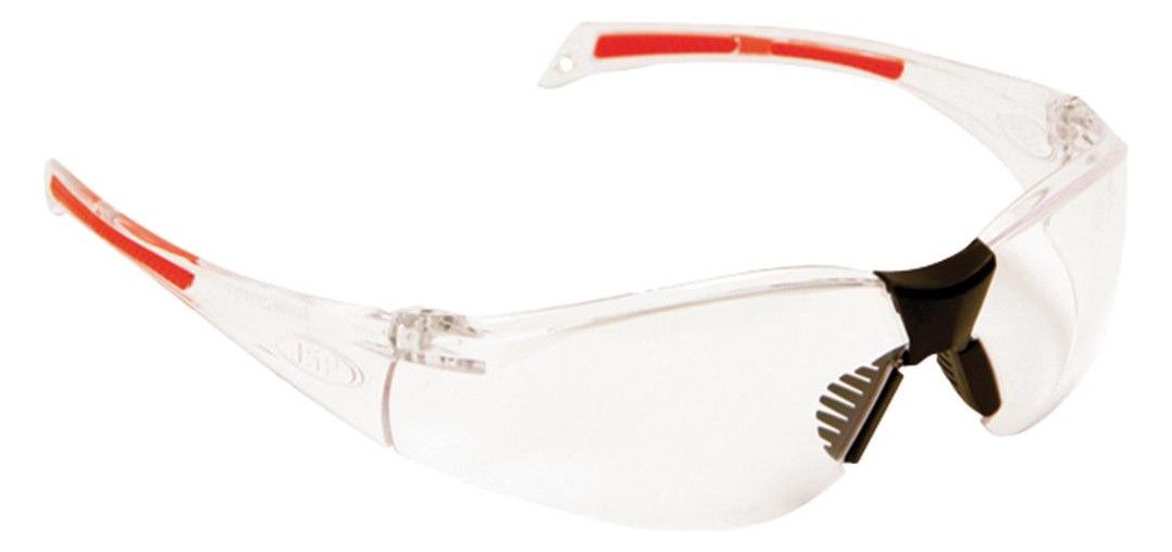 JSP Schutzbrille, klar/rot
