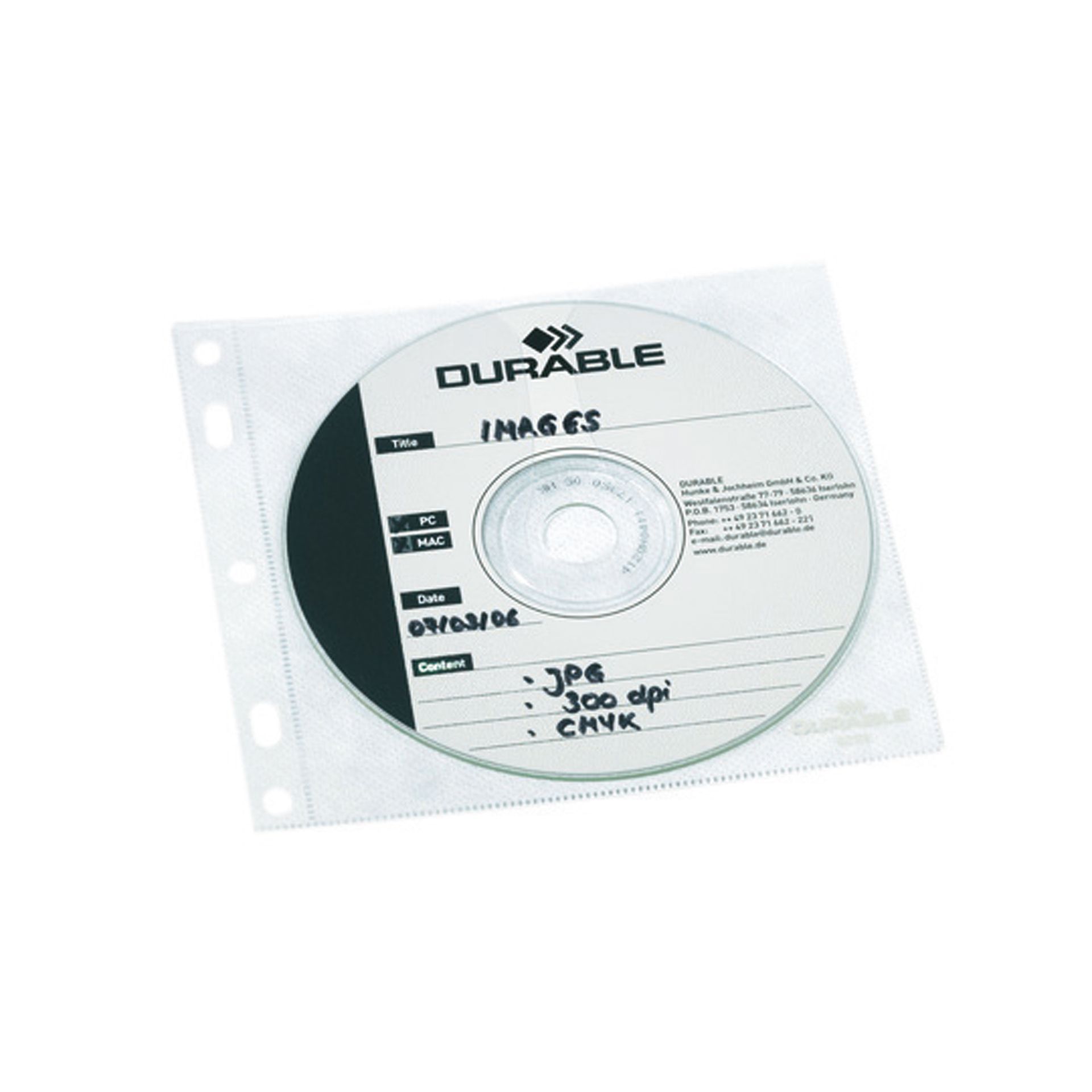 CD/DVD Hülle COVER FILE PP transparent 10 St./Pack.