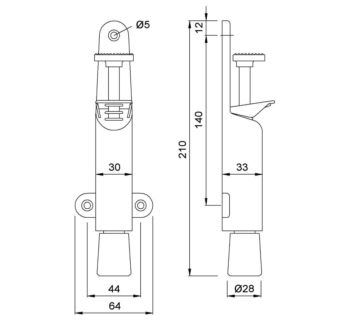 Türfeststeller Silberf 1026.02