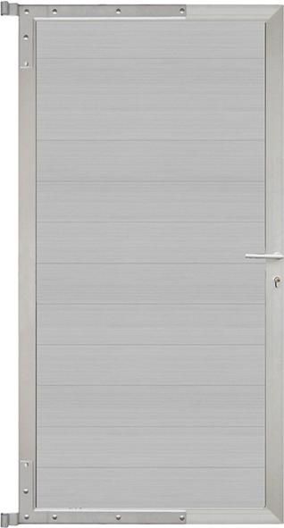 MAX-Tor-Komplettset 90 x 173 cm, Rahmen silber Füllung smoke white