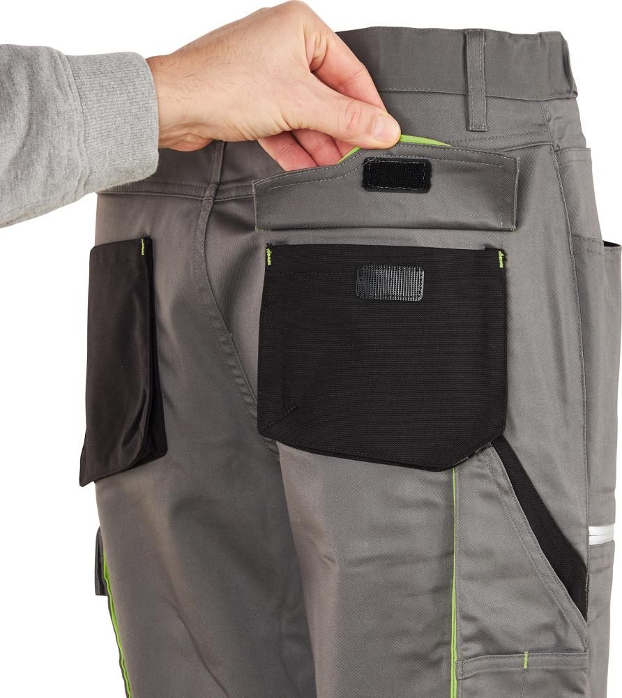 Damen-Cargohose Flex grau/schwarz/lime Gr. 32 FORTIS