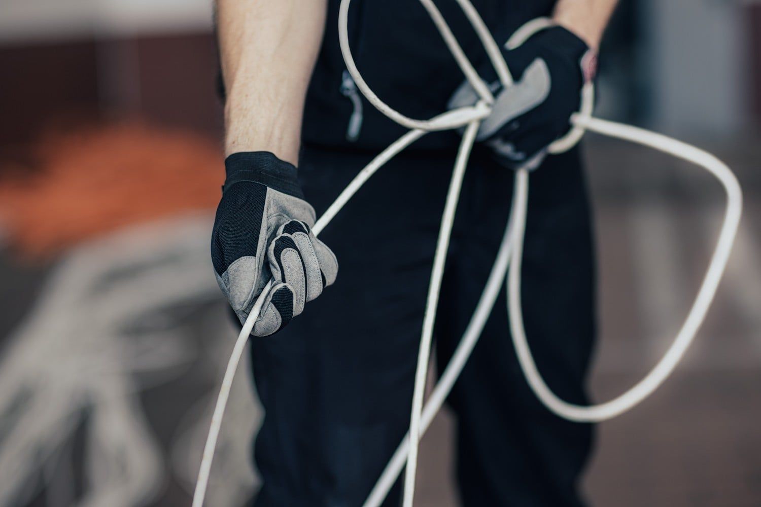 Mechaniker Handschuh, mit Klett,grau, schwarz 10