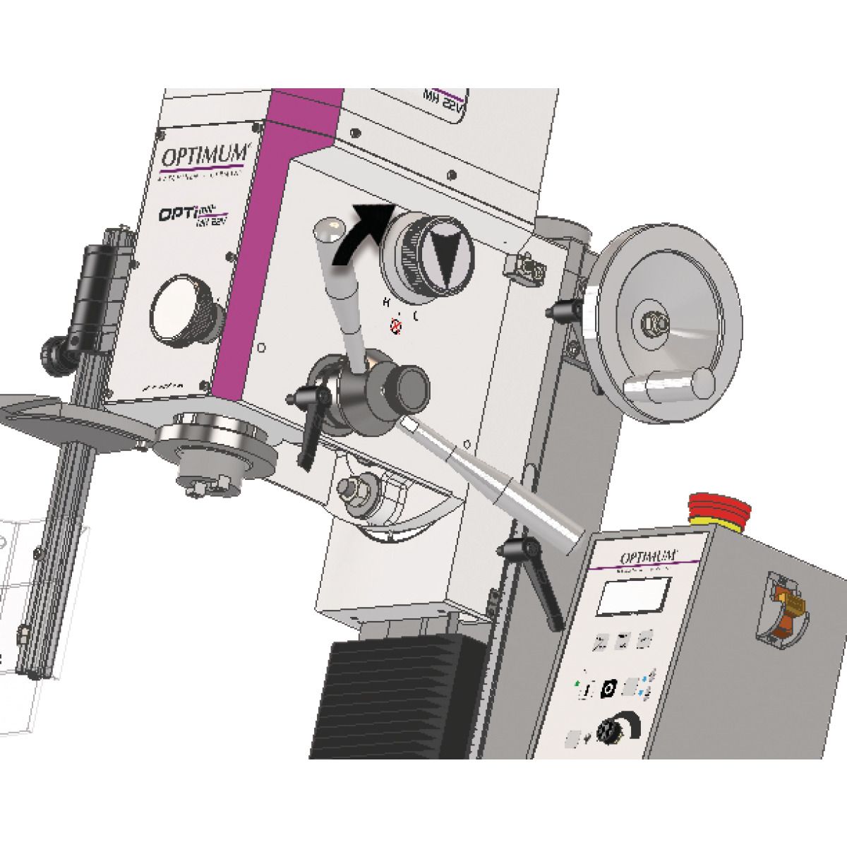 Bohr-Fräsmaschine Optimum OPTImill MH 22VD