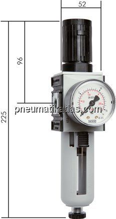 FUTURA Filterregler, G 1/4", 0,5 - 8 bar, Baureihe 1