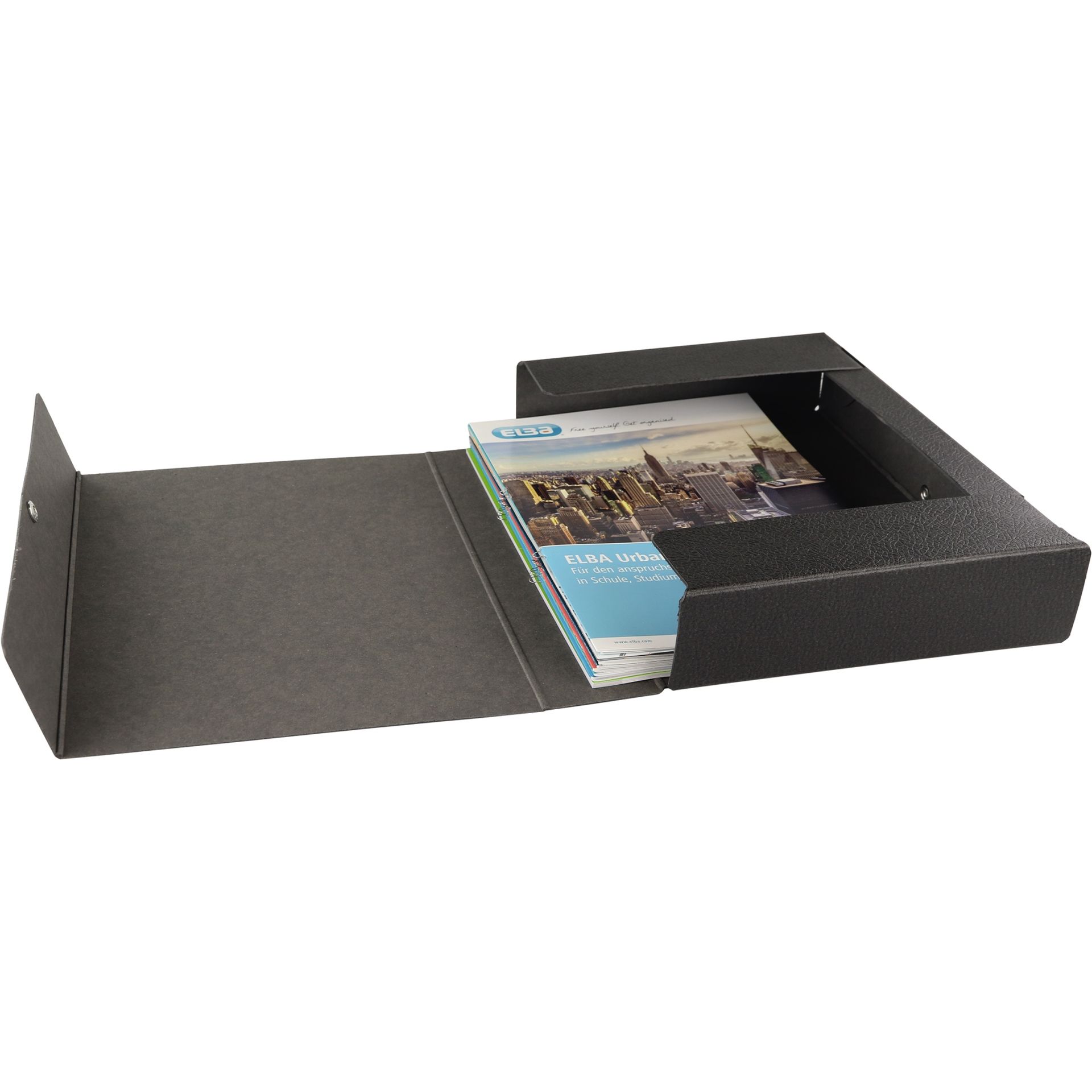 Dokumentenmappe DIN A4 Füllhöhe 80mm schwarz