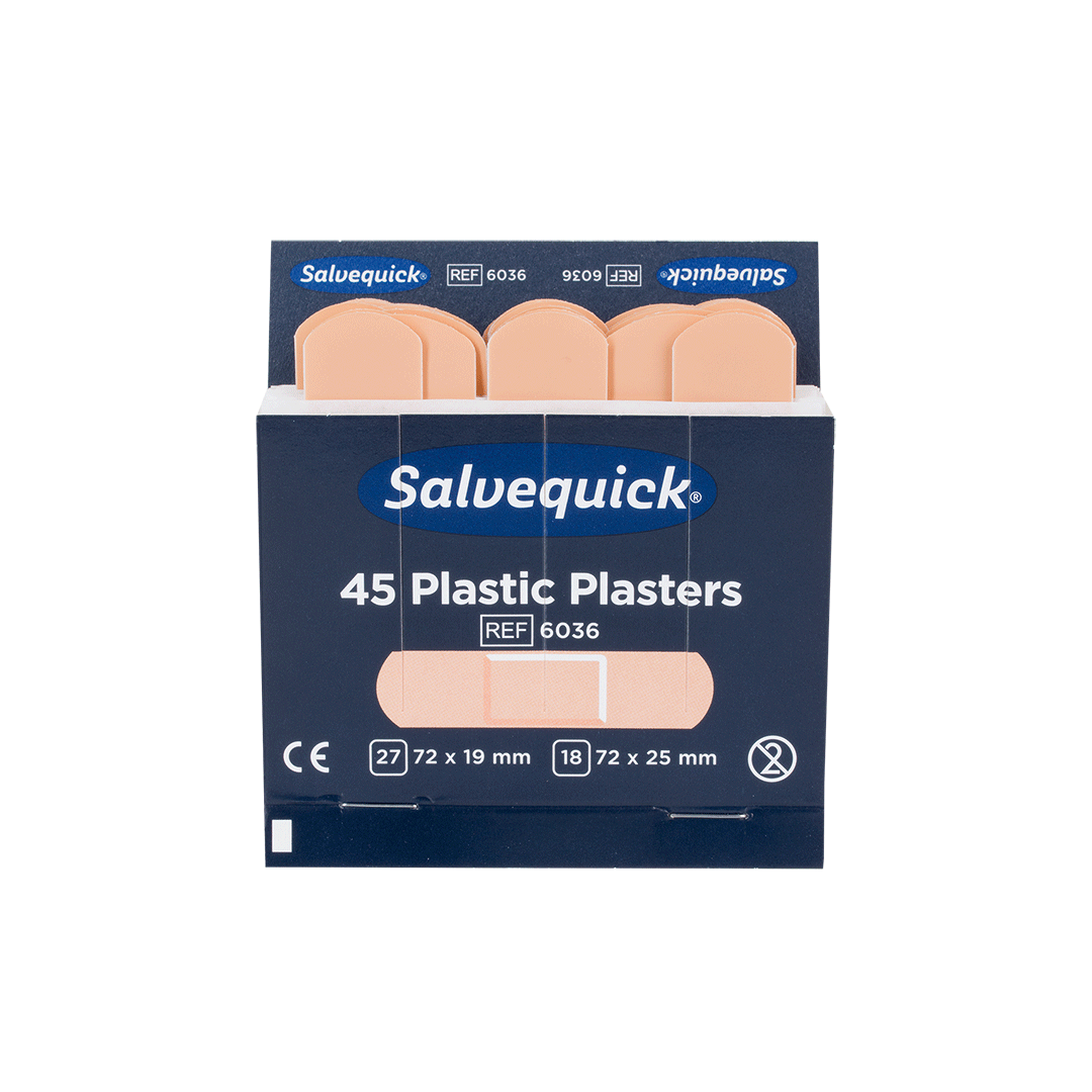 Salvequick Pflaster-Strips wasserfest Refill 6036 VPE 6 Stück
