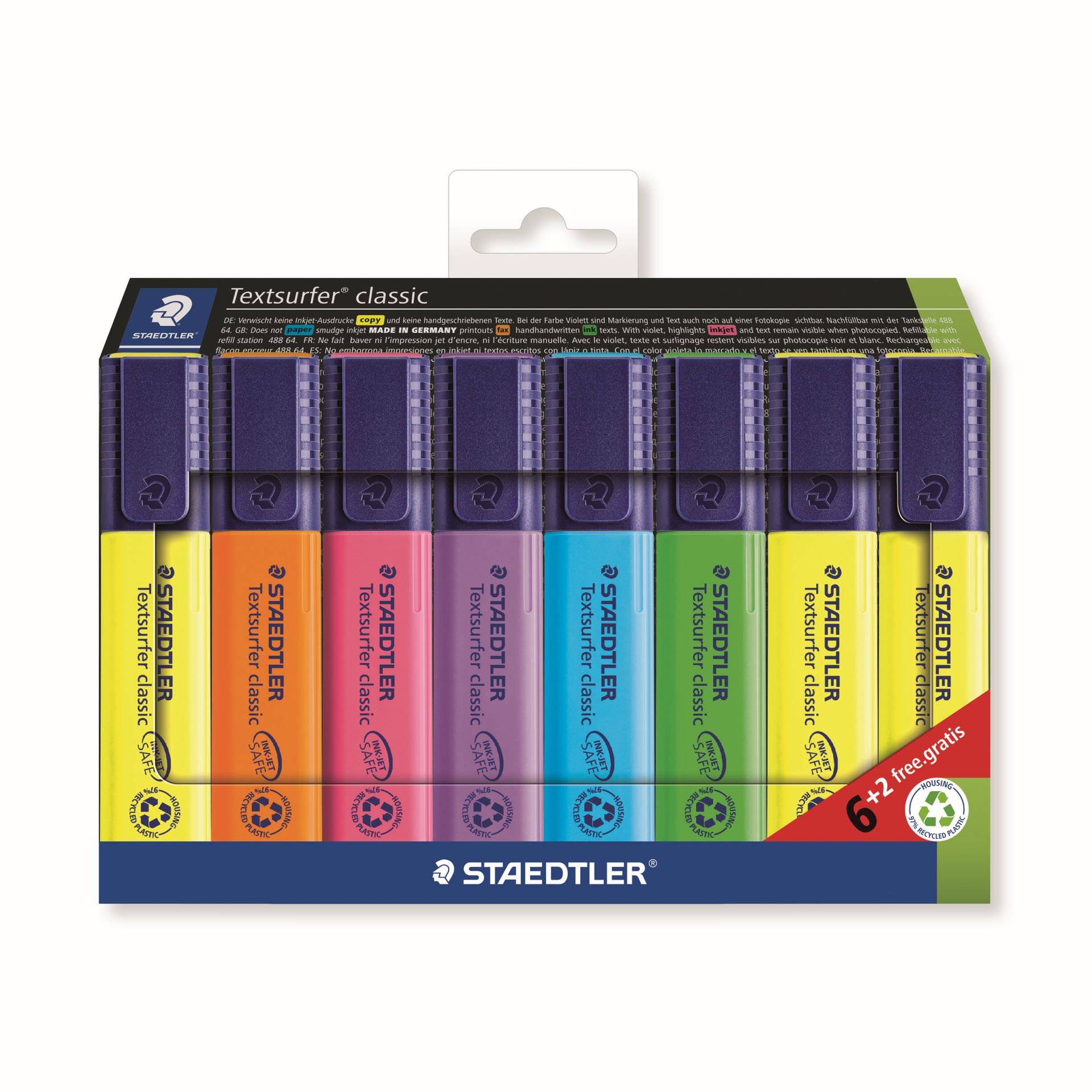 Textmarker  classic 1-5mm sort. 8St