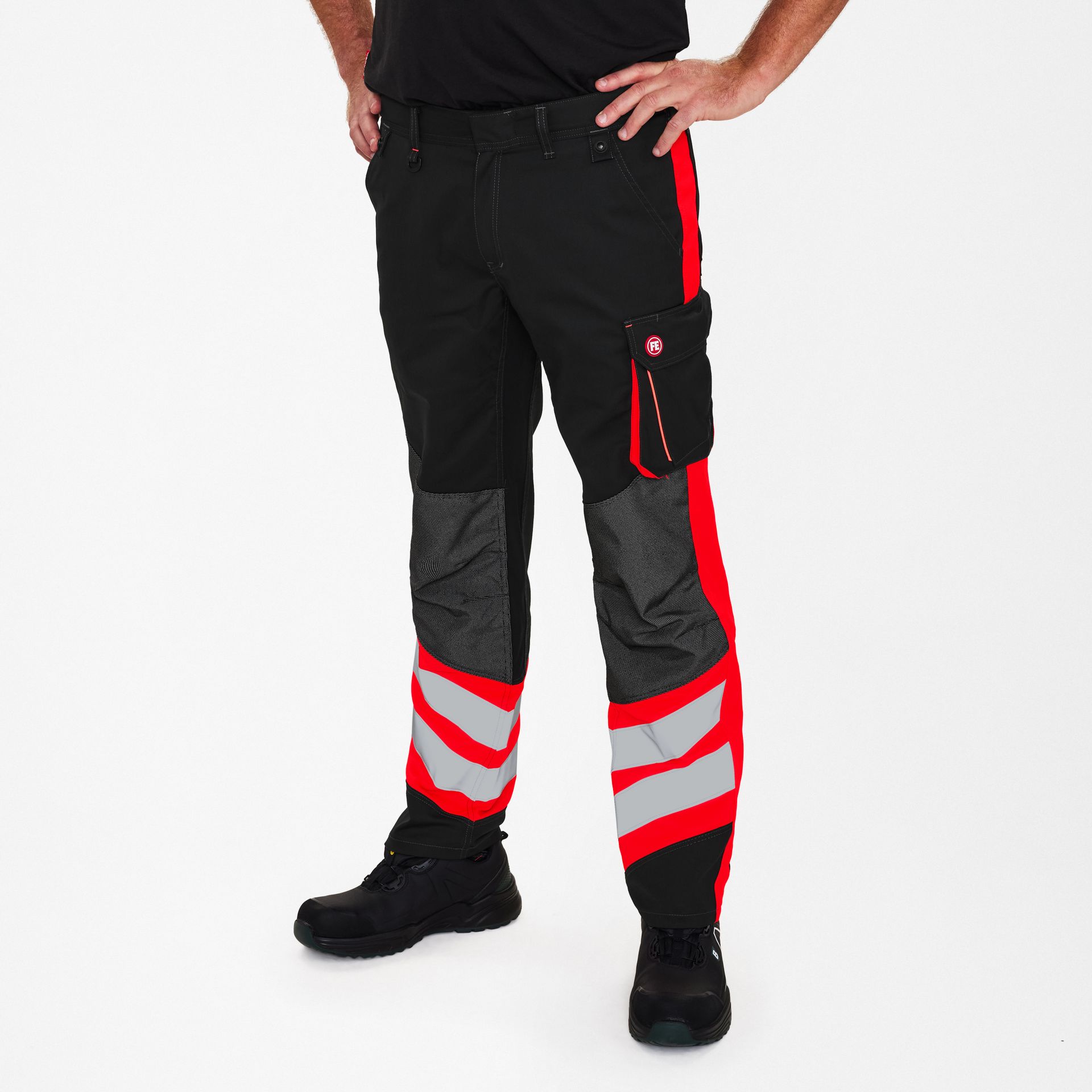 Cargo Arbeitshose Schwarz/Rot, Gr. 68