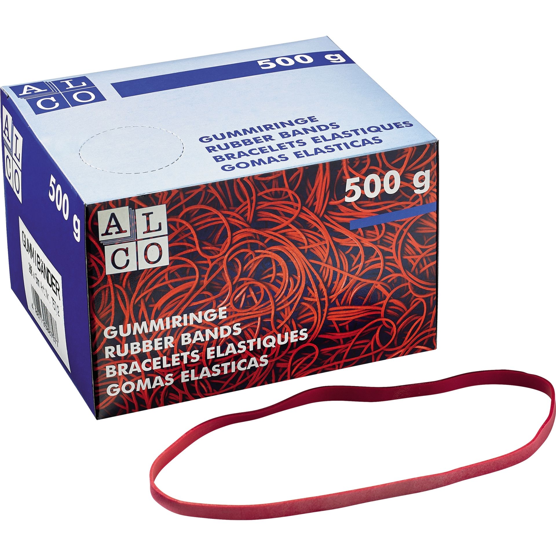 Gummiband 6x200mm rot 500g/Pack.