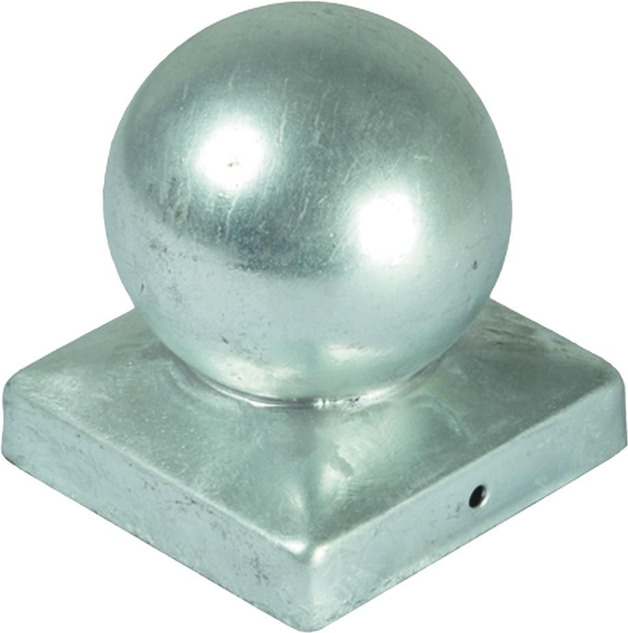 Pfostenabdeckung Kugel Feuerverzinkt aus Metall 9 x 9 cm
