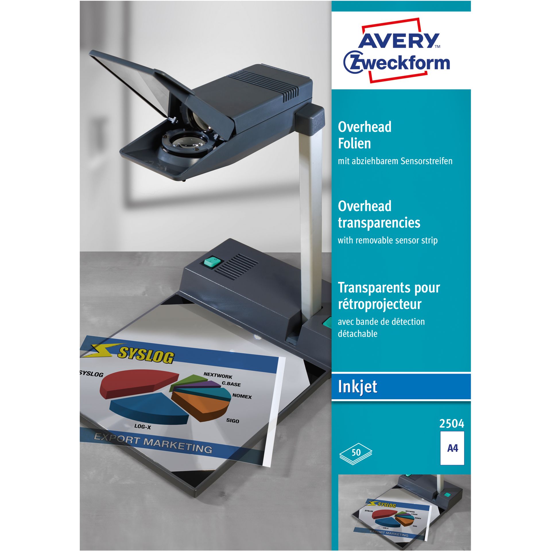 Inkjetfolie Sensor kurz glasklar 50 St./Pack.