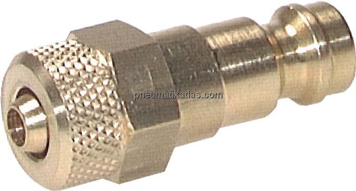 Kupplungsstecker (NW5) 6x4mm Schlauch, Messing