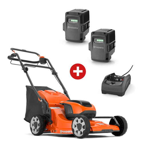 Husqvarna Akku-Rasenmäher LC 142iS Set inkl. Akku-Set S (2x Akku BLi200 + 1x Ladegerät C80)