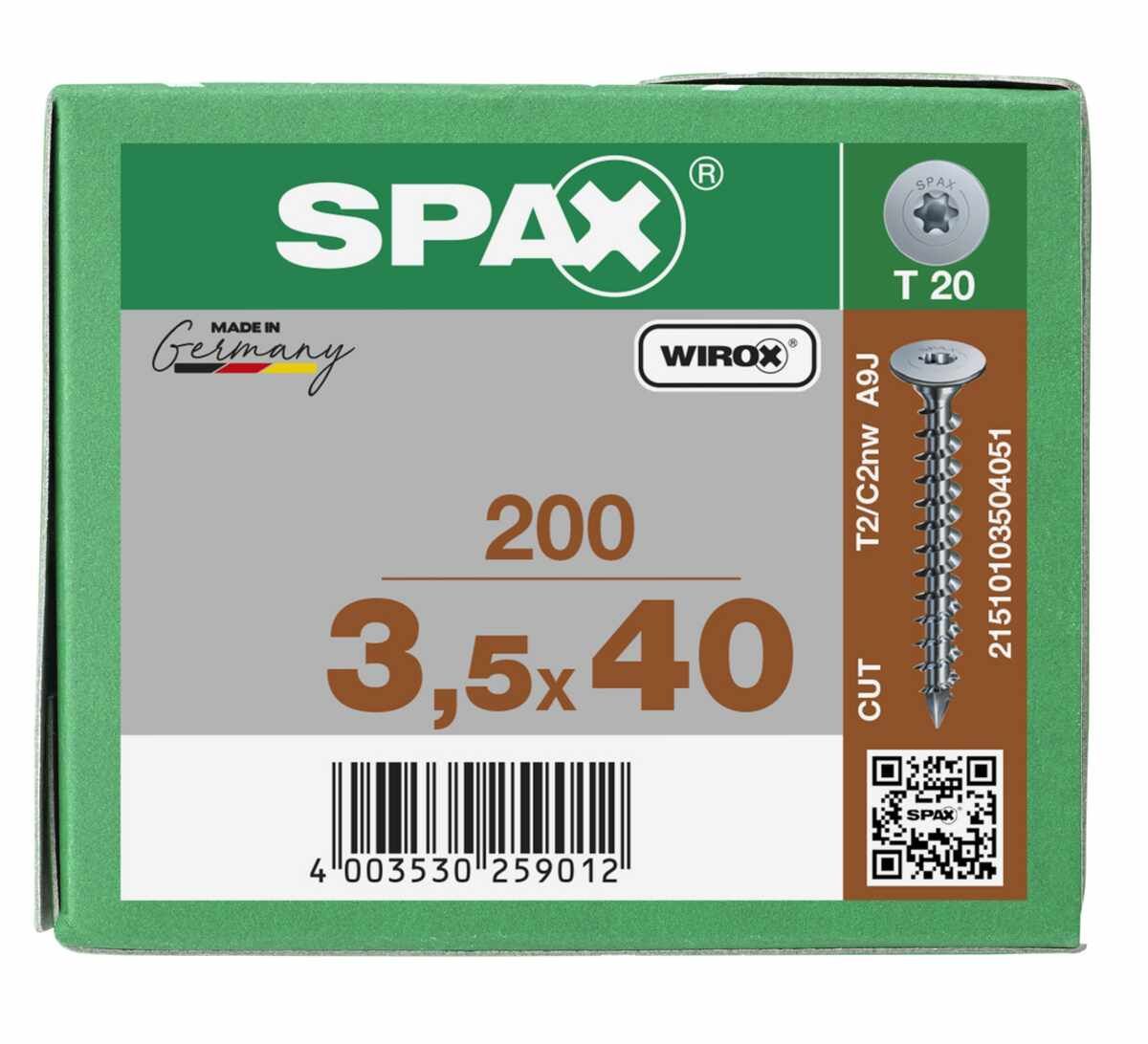 Rückwandschrauben Spax T-STAR 3,5x40 VE200