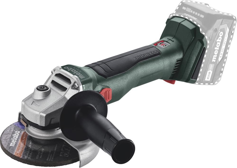 Akku-Winkelschleifer soloW 18 L BL 9-125 Metabo ohne Akku ohne Ladegerät metaBOX