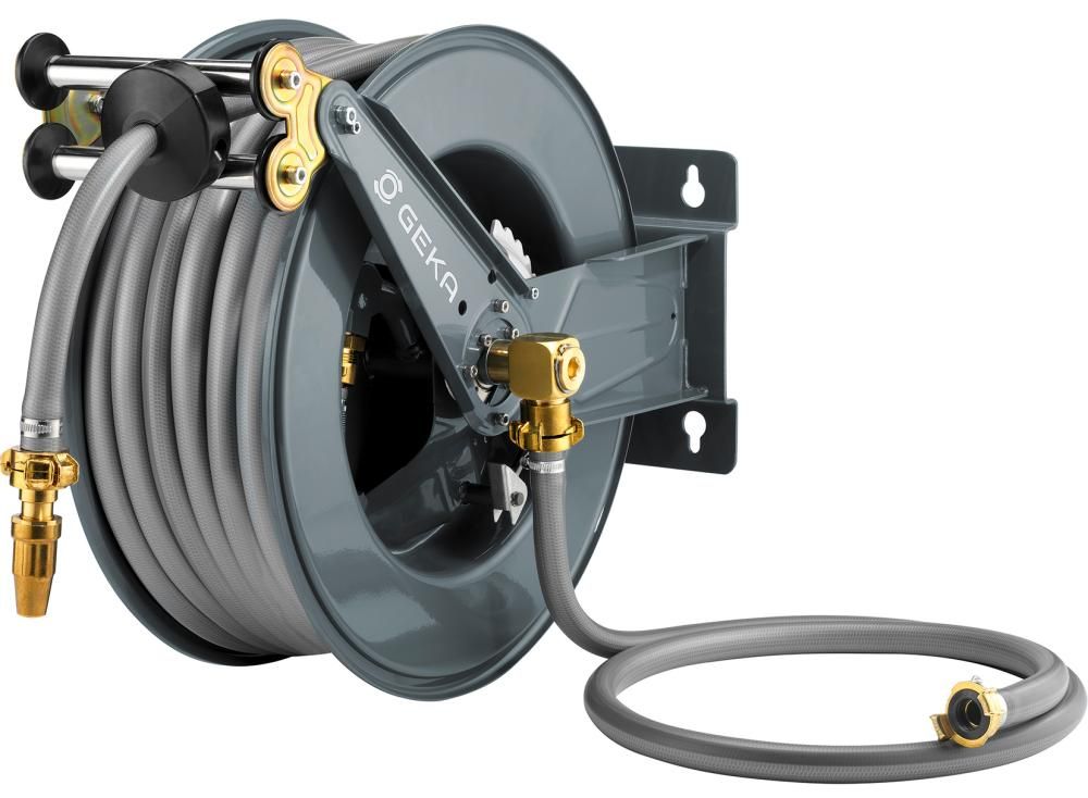 Aut.Schlauchaufroller PA30SK mit Schlauch 3/4" 30m+2m Armaturen GEKA plus