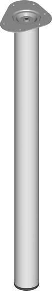 Stahlrohrmöbelfüsse silberfarb.800mm rd.60mm