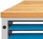 Anke Schubladenschrank B1060xT700xH1020mm RAL 7035/5012 9 Schubladen