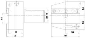 Abstechhalter VDI rechts AR 30x26mm FORTIS