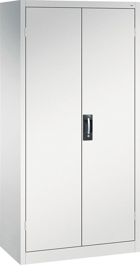 Schwerlastschrank m.TürenB930xT500xH1950 mm RAL 7035, 4 Fachböden Tragkraft 110kg CP