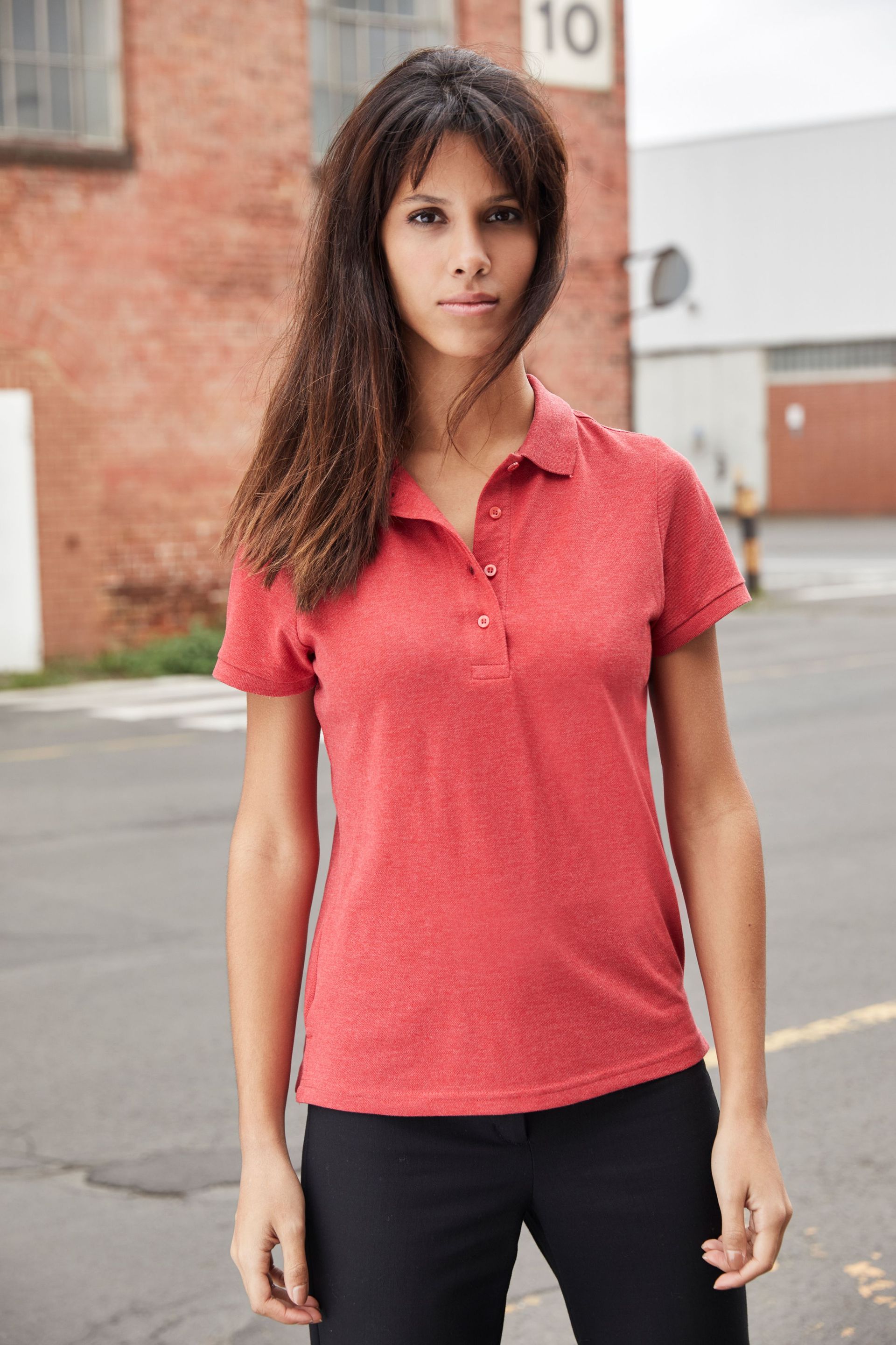James & Nicholson 8009 Damen-Polo-Shirt, Rot (rd), Gr. XL
