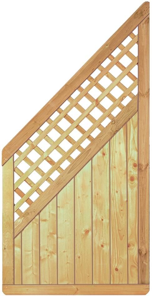 CLASSIC-Senkrecht Ranki 90 x 180/90 cm, kdi-grün Rahmen 40/70 mm, ECKE Profilbretter 16/118 mm