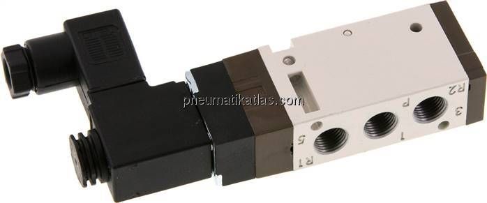 5/2-Wege Magnetventil, G 1/8", Federrückstellung, 24 V=