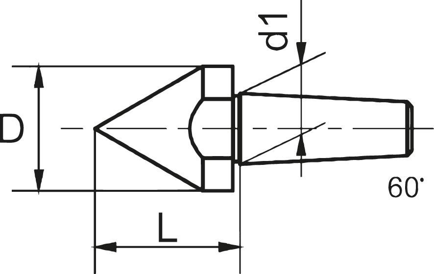 Spitzkörner groß für Drehbankspitzen 18mm CONZELLA