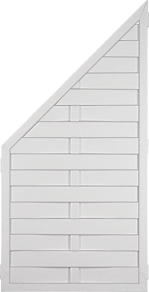 LIGHTLINE KS-LAMELLENZAUN90 x 180/90 cm, Füllung / Rahmen WEISS