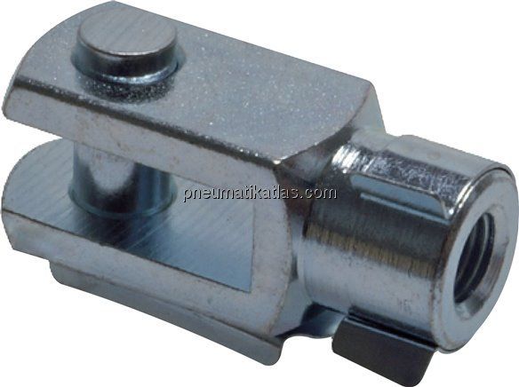 Gabelkopf mit Bolzen M 12x1,25, Stahl verzinkt