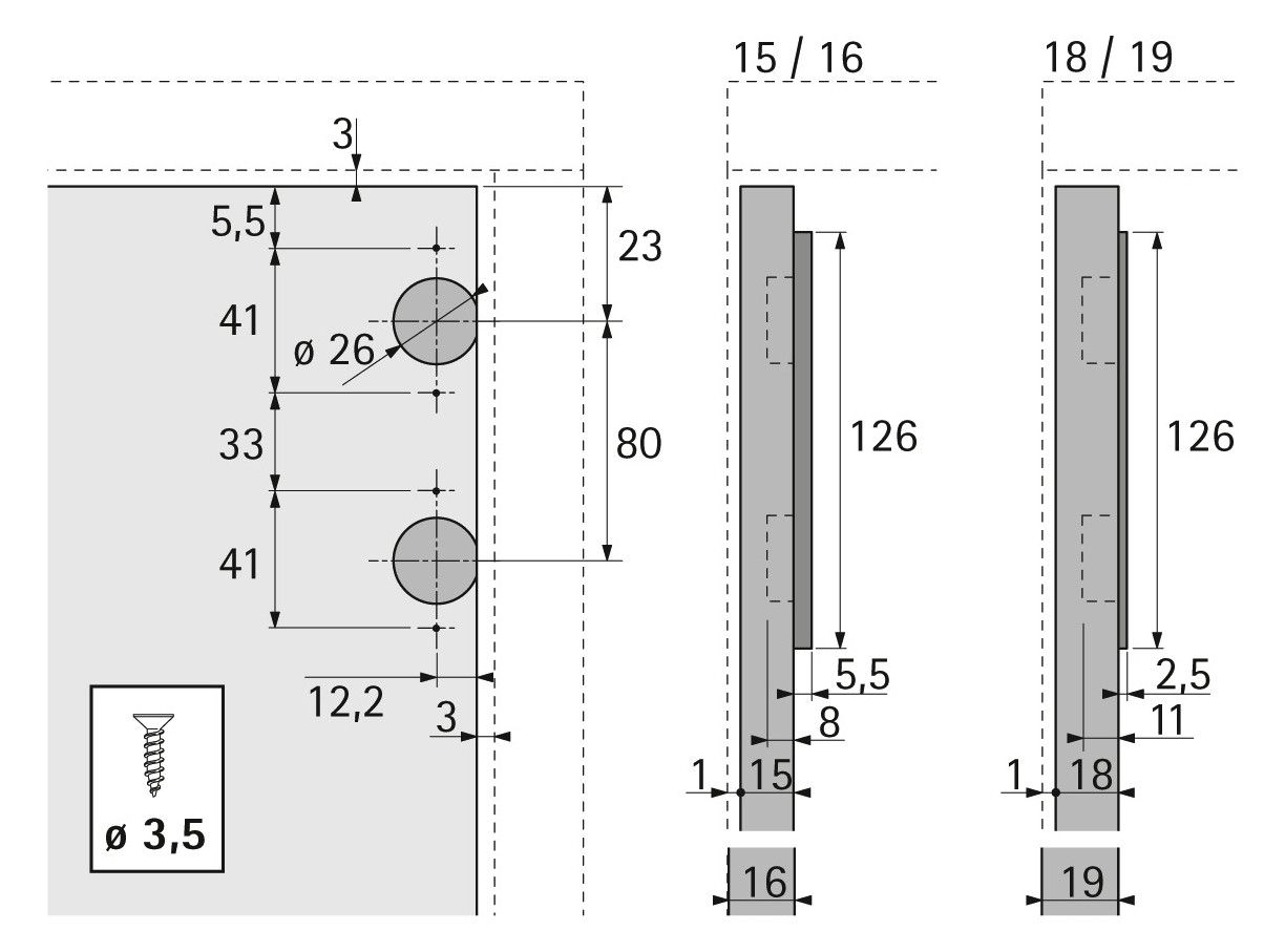 HETTICH Einschwenk-Beschlag Lift Up