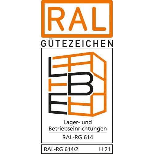 META Palettenregal MULTI-PAL mittel Grundf. verzi-nkt RAL2001 3 Ebenen 8 P-al. B5655xT1100xH3300mm