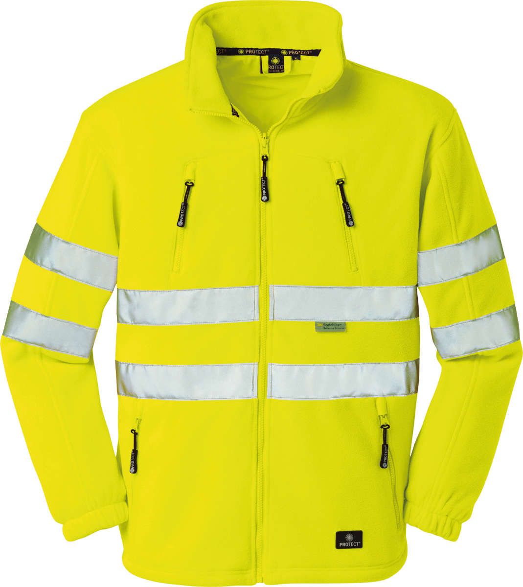 Warnfleecejacke Seattle, leuchtgelb,Gr.S