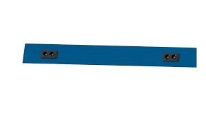 Energiekanal 2-polig B1200xT60xH 150mm RAL 5012 2 Doppelsteckdosen
