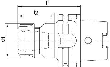 Spannzangenfutter DIN69893A-ER HSK-A63 40x85mm HAIMER