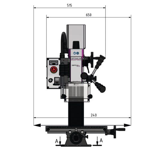 Bohr-Fräsmaschine Optimum OPTImill MH 15V