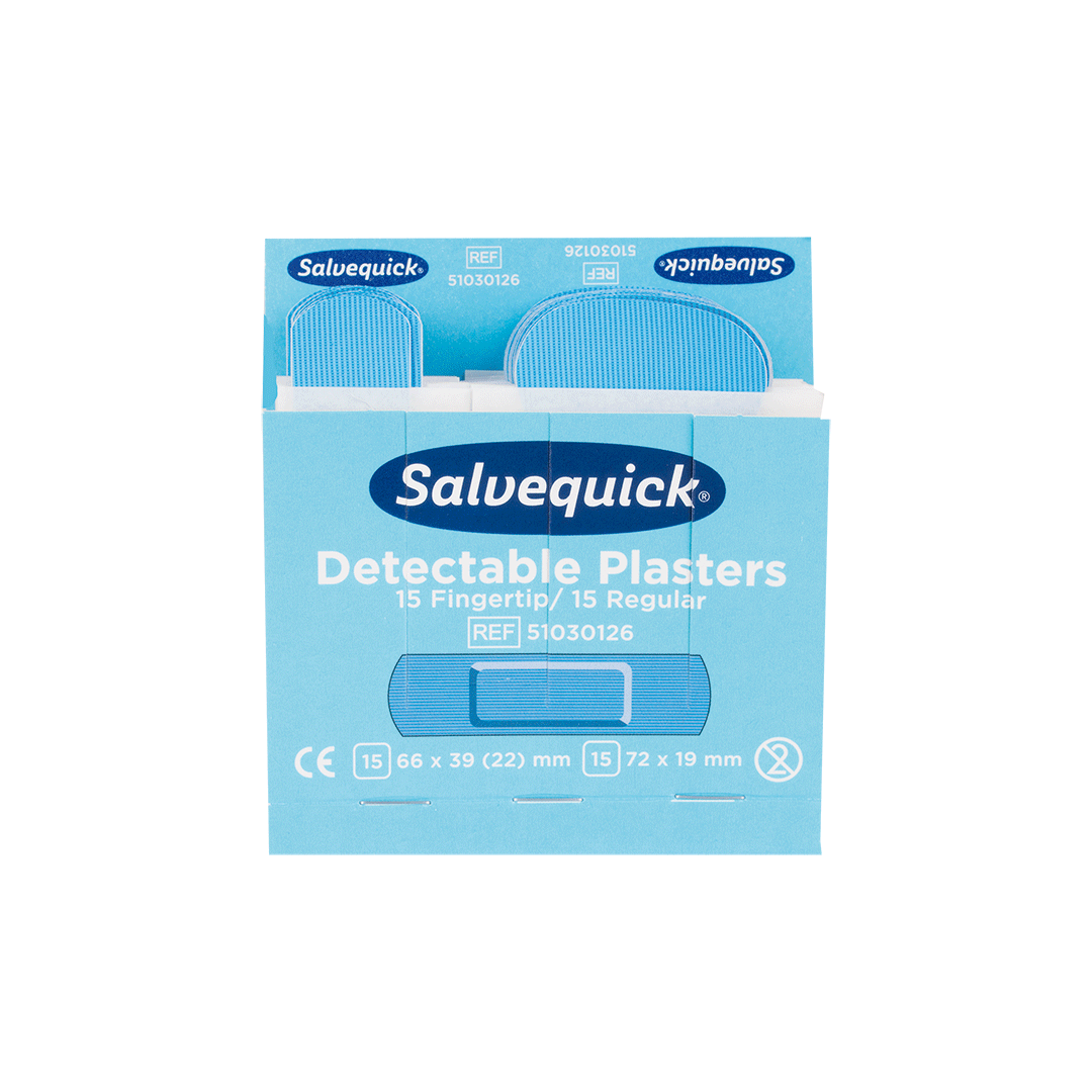 Salvequick Strip und Fingerkuppen detectable 30 Stück, Refill 51030126
