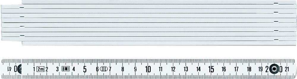 Gliedermaßstab Buche 2 mx16 mm weiß FORTIS