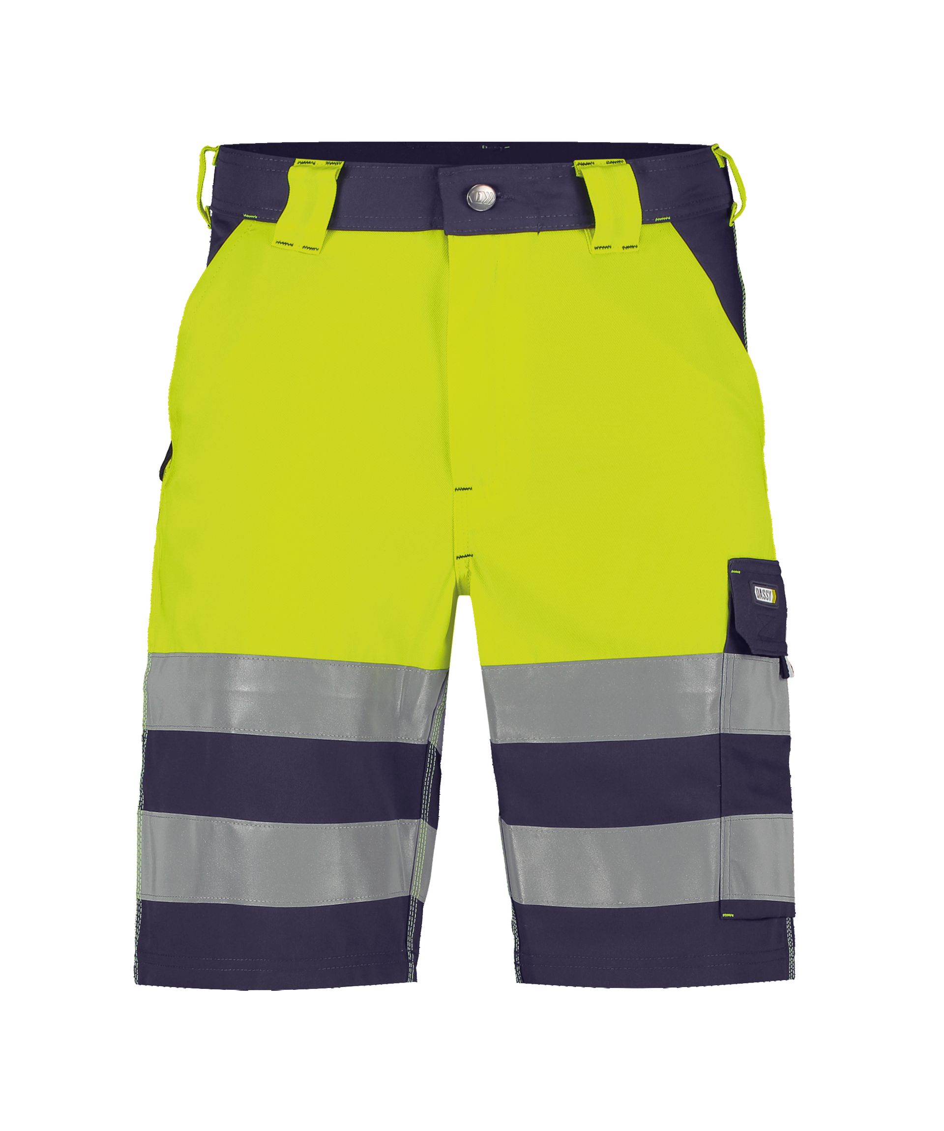 DASSY® Venna - Warnschutz-Shorts - dunkelblau/neongelb, Gr. 42