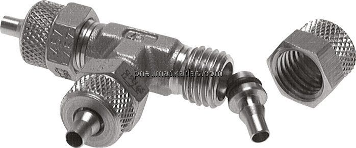 T-Verschraubung, mehrteilig 6x4mm, 1.4571