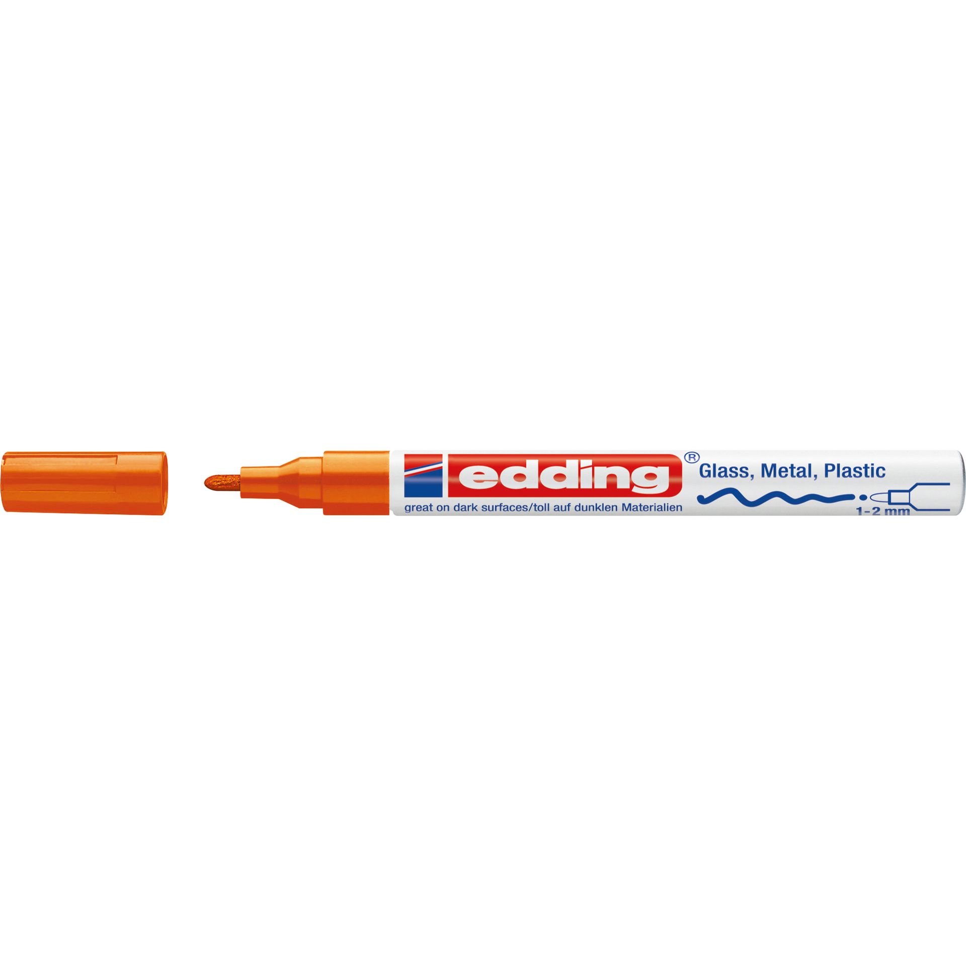 Permanentmarker creative 751 1-2mm Rundspitze orange