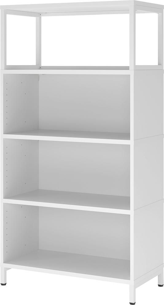 Regal FlexWall VFW48 B800xT400xH1532 mm 4 OH m.Sockel weiß