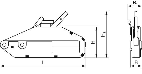 Seilzug mit Haspel mit 20 m Seil D 8,4 mm Nutzkraft 1000 daN